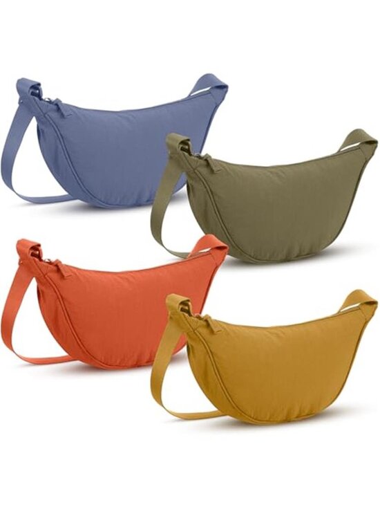 Handbags - 4 Pcs Nylon Crescent Crossbody Purses Bag Half Moon Shape Slingbag